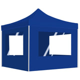 Vidaxl Partytent faltbar mit Wänden 2x2 m Aluminiumblau