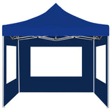 Vidaxl PartyTent plegable con paredes de 2x2 m de aluminio azul