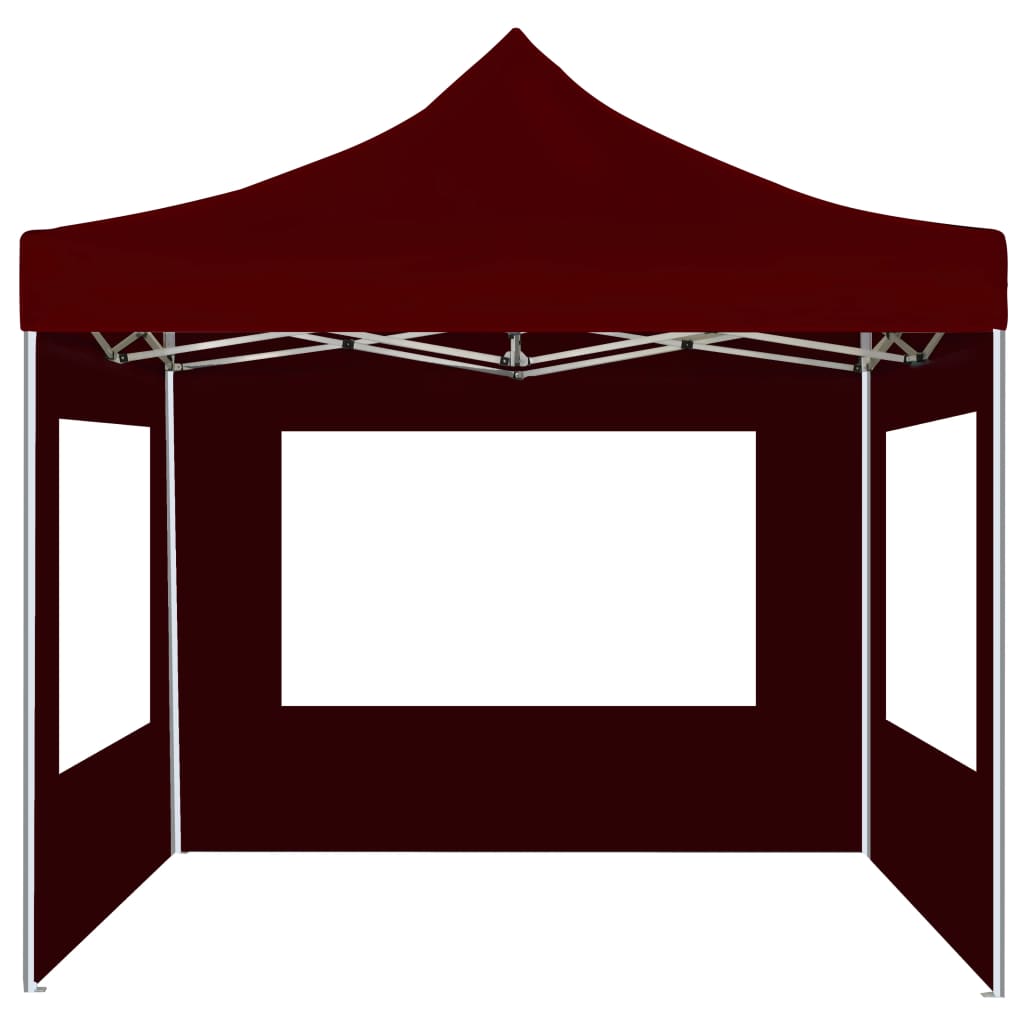 Vidaxl PartyTent pliable avec des murs 2x2 m en aluminium Bourgogne rouge