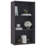Vidaxl boekenkast met 3 schappen 60x30x114 cm bewerkt hout grijs