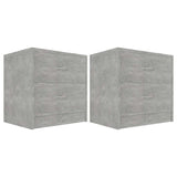 Vidaxl nachtkastjes 2 st 40x30x40 cm bewerkt hout betongrijs