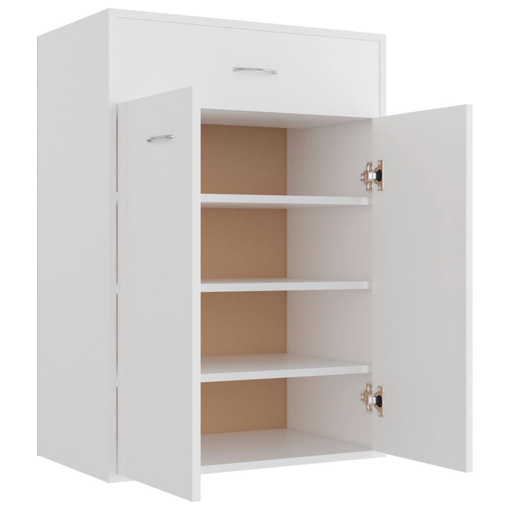 Vidaxl Cabinet da scarpe 60x35x84 cm White White