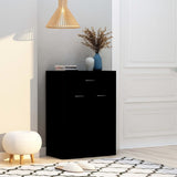 Vidaxl Shoe Cabinet 60x35x84 cm Property Wood Black