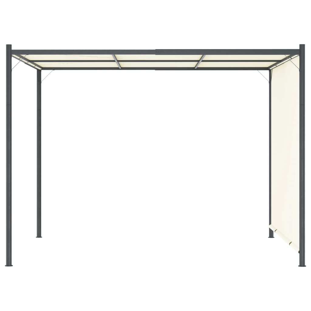 Vidaxl pergola avec toit réglable 3x3 m crème en acier blanc