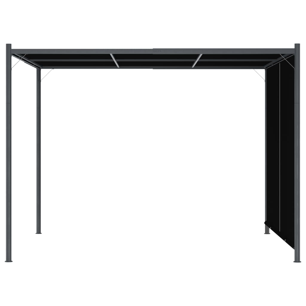 Vidaxl pergola med utdragbart tak 3x3 m antracit