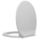 Vidaxl toilet seat soft-close oval light gray