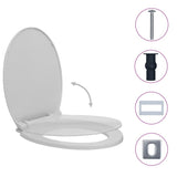 Vidaxl Toilette Sëtz soft-zou a séier Verëffentlechung oval Liicht gro