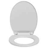 VidaXL Toiletbril soft-close en quick-release ovaal lichtgrijs