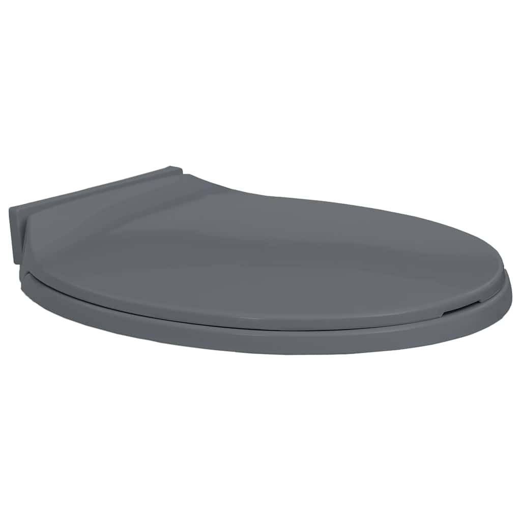 Vidaxl Toilettensitz Soft-close-ovales Grau