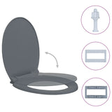 Vidaxl Toilette Sëtz soft-zouen oval gro