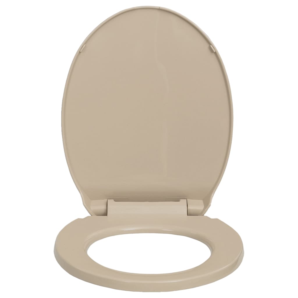 Vidaxl Toilette Sëtz mëll-zouen Oval Beige