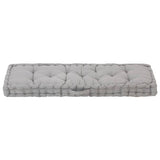 Cuscino per pavimento del pallet Vidaxl 120x40x7 cm di cotone grigio