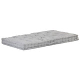 Cuscino del pavimento del pallet Vidaxl 120x80x10 cm di cotone grigio