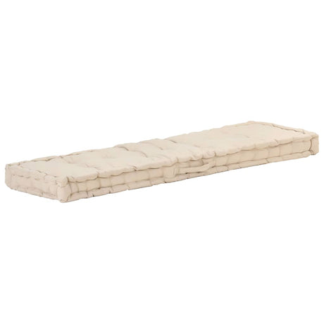 Vidaxx Paletten-Bodenkissen 120x40x7 cm Baumwolle beige