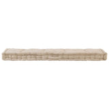 Coussin de plancher de palette vidaxl 120x40x7 cm beige coton