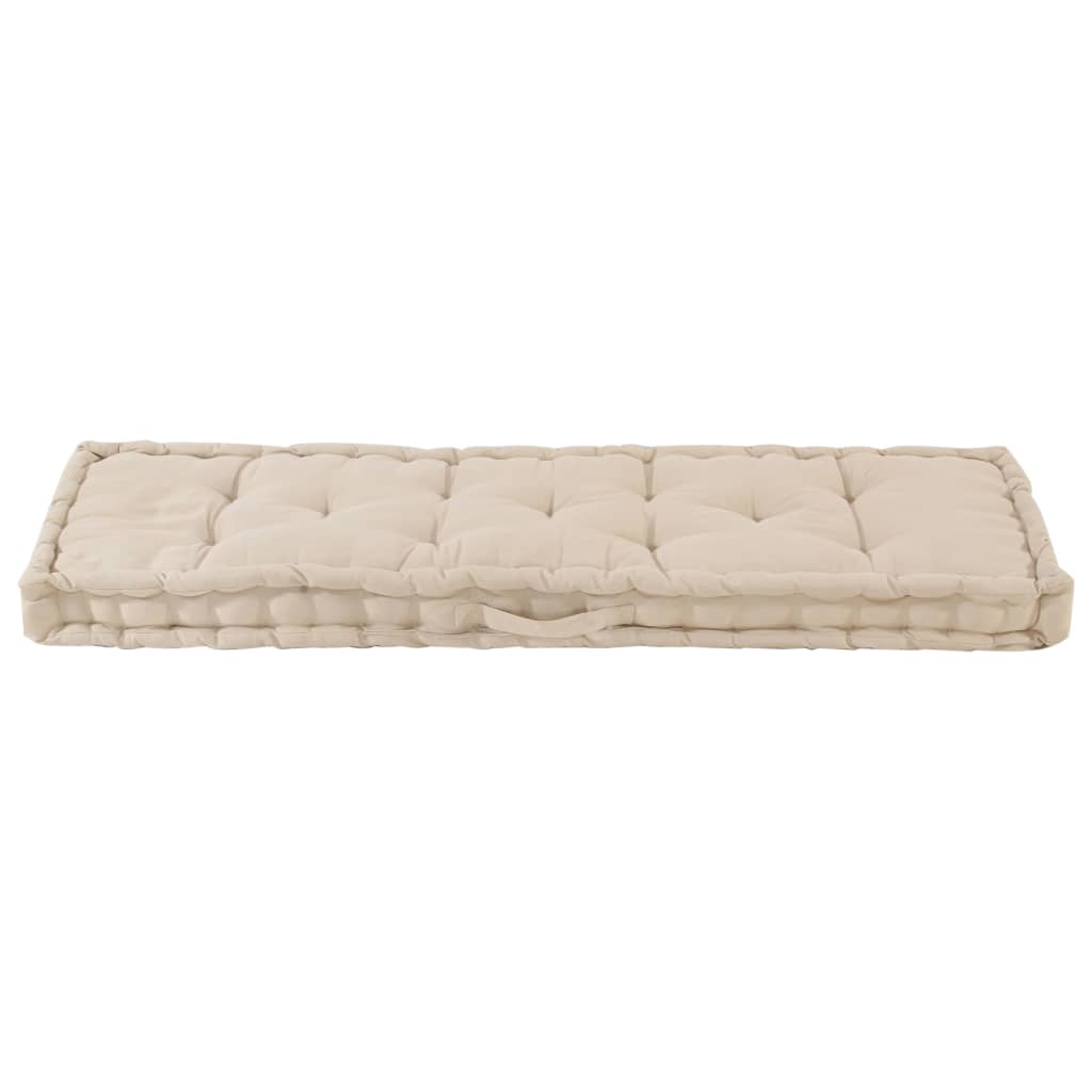 Polštář palety Vidaxl palety 120x40x7 cm bavlna beige