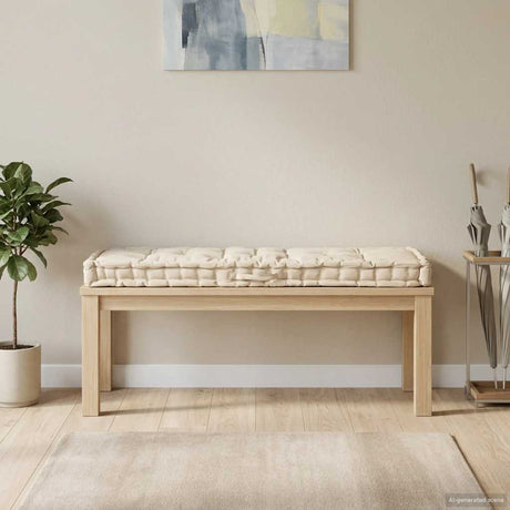 Vidaxx Paletten-Bodenkissen 120x40x7 cm Baumwolle beige