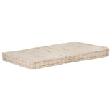 Coussin de plancher de palette vidaxl 120x80x10 cm beige coton