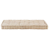 Vidaxl Pallet floor cushion 120x80x10 cm cotton beige