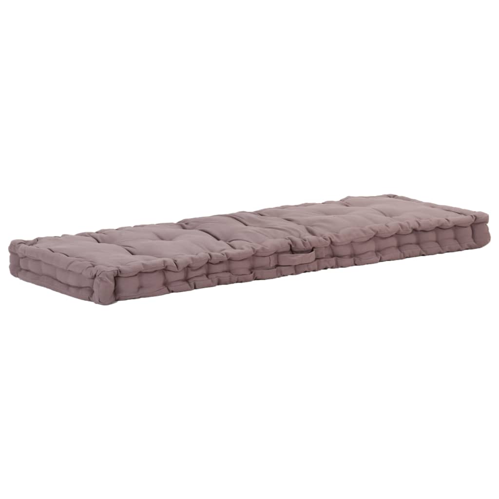 Vidaxl Pallet floor cushion 120x40x7 cm cotton taupe