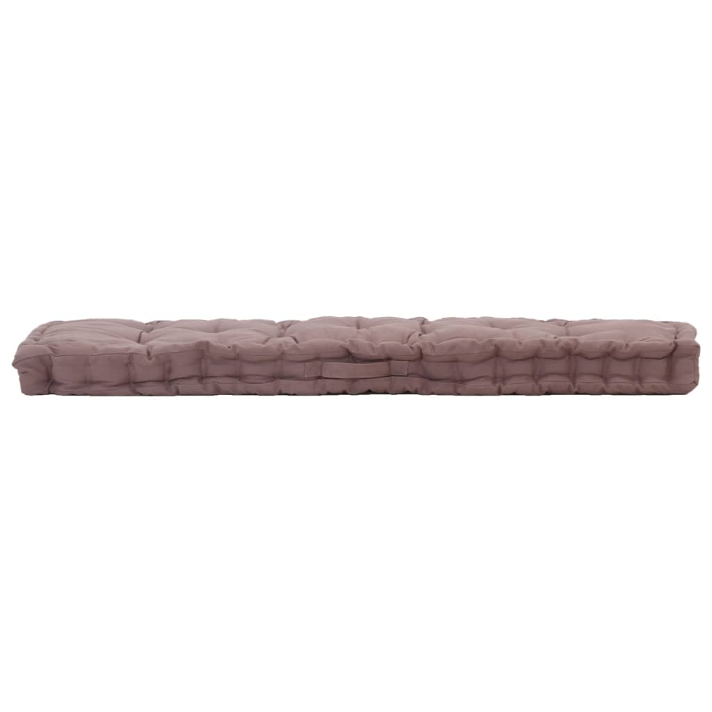 Cuscino del pavimento del pallet Vidaxl 120x40x7 cm Cotton Taupe