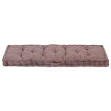 Cuscino del pavimento del pallet Vidaxl 120x40x7 cm Cotton Taupe