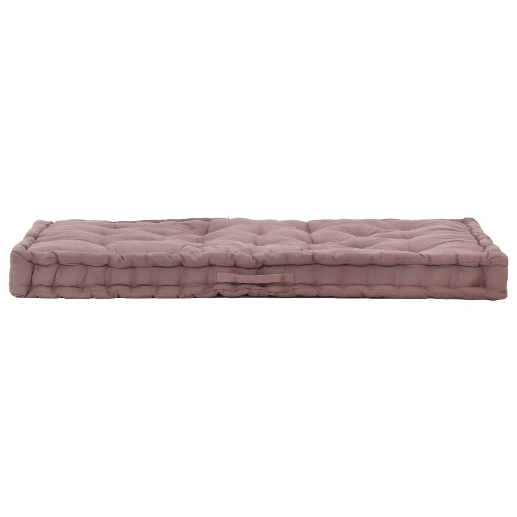 Vidaxl pallgulvpute 120x80x10 cm bomull taupe