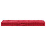 Coussin de plancher de palette vidaxl 120x40x7 cm en coton rouge bourgogne rouge