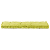 Vidaxl Pallet floor cushion 120x40x7 cm cotton green