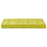 Vidaxl Pallet floor cushion 120x80x10 cm cotton green