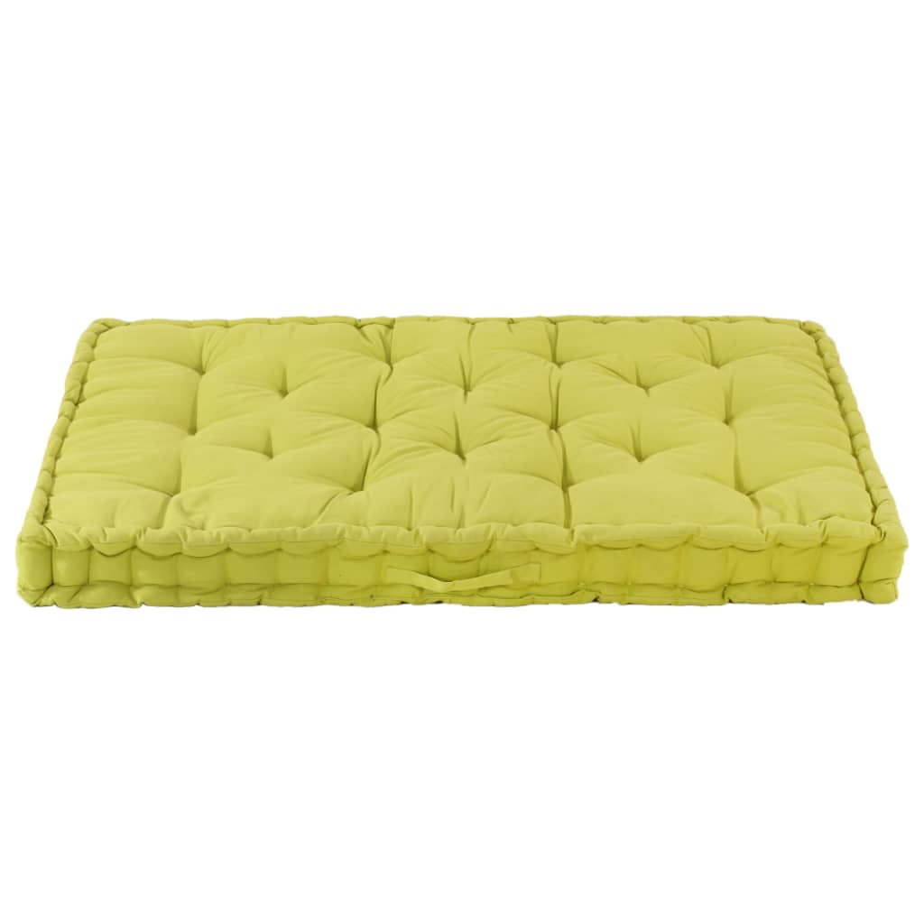 Vidaxl Pallet floor cushion 120x80x10 cm cotton green