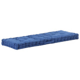 Vidaxl Pallet Floor Cushion 120x40x7 cm Algodón azul claro