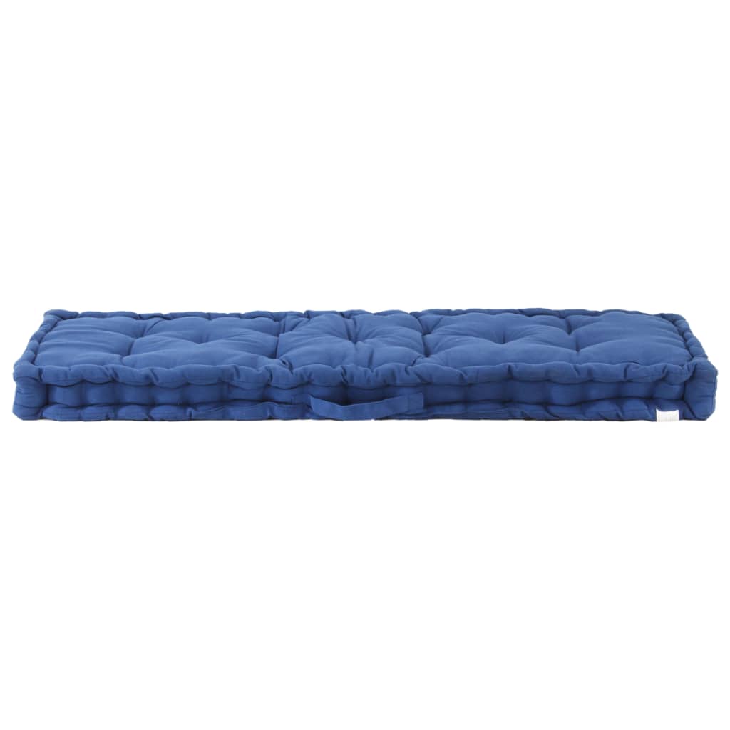 Vidaxl Pallet floor cushion 120x40x7 cm cotton light blue