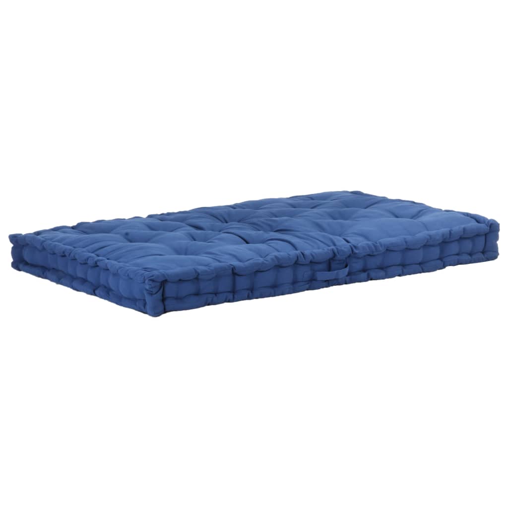 BIDAXL PALLET GOLVDUSHION 120x80x10 cm Bomullsblue