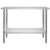 Vidaxl Küchenarbeitstabelle 120x60x85 cm Edelstahl
