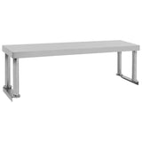 Vidaxl verhoging voor werktafel 120x30x35 cm roestvrij staal