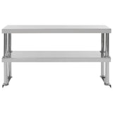 VIDAXL-Erhöhung für Arbeitstabelle 2-layer 120 x 30 x 65 cm Edelstahl