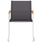 Vidaxl tuinstoelen 2 st textileen en roestvrij staal grijs