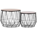 Vidaxl salontafels 2 st zwart