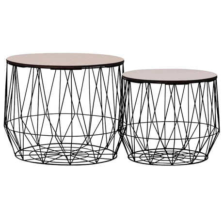 Vidaxl salontafels 2 st zwart