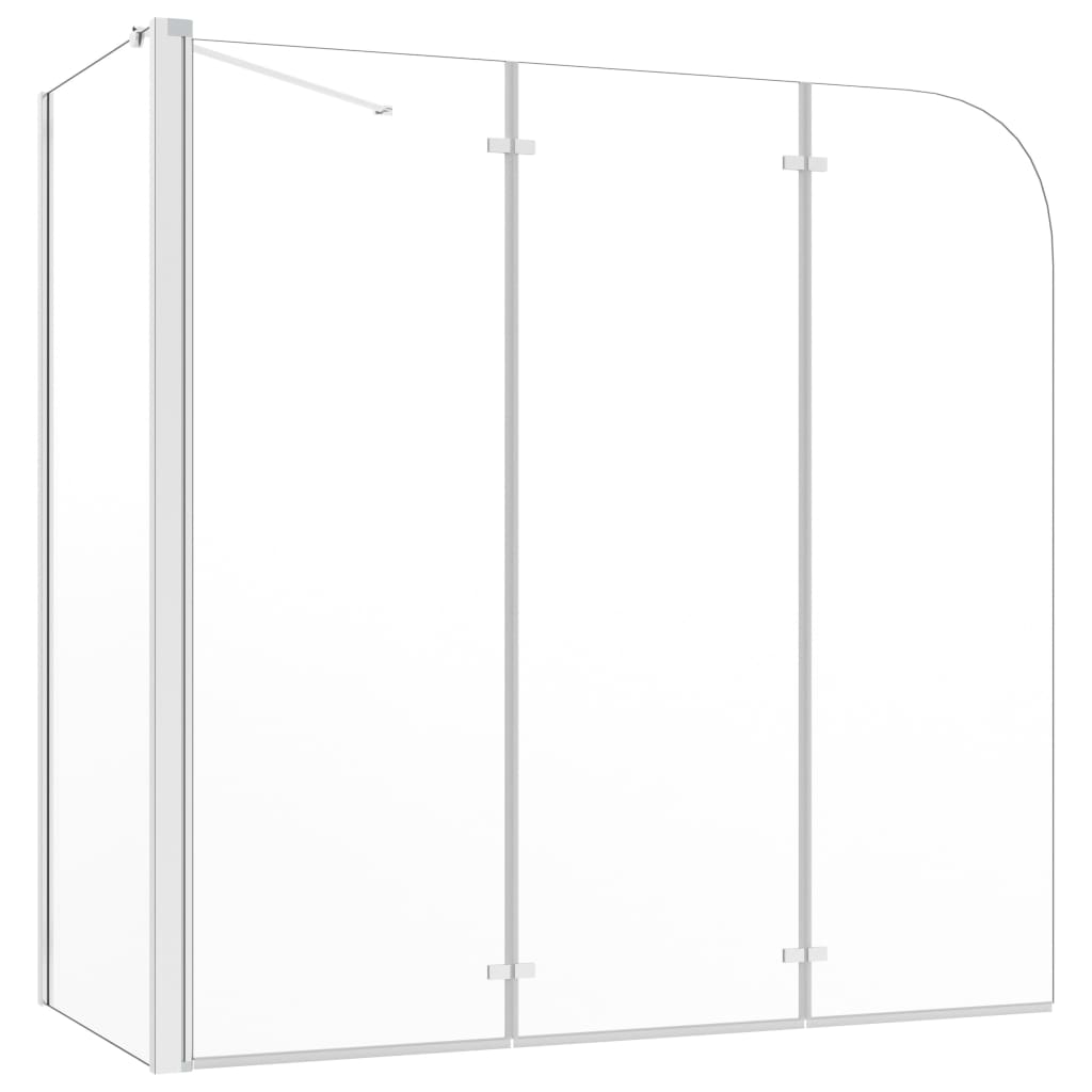 Vidaxl Bath Wall 120x69x130 cm Härdat glas Transparent