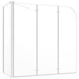 Vidaxl Bath Wall 120x69x130 cm hærdet glas gennemsigtig