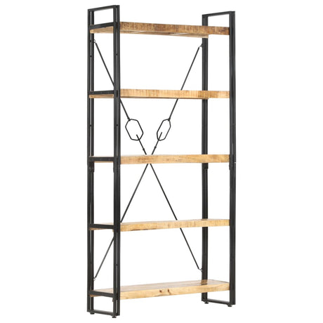 Vidaxl boekenkast met 5 schappen 90x30x180 cm massief mangohout