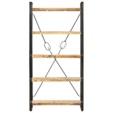 Vidaxl boekenkast met 5 schappen 90x30x180 cm massief mangohout