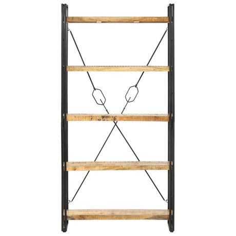 Vidaxl boekenkast met 5 schappen 90x30x180 cm massief mangohout