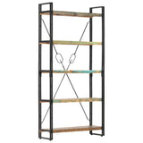 Vidaxl boekenkast met 5 schappen 90x30x180 cm massief gerecycled hout