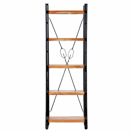 Vidaxl boekenkast met 5 schappen 60x30x180 cm massief acaciahout