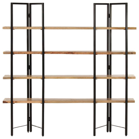Vidaxl boekenkast met 4 schappen 160x35x160 cm massief mangohout