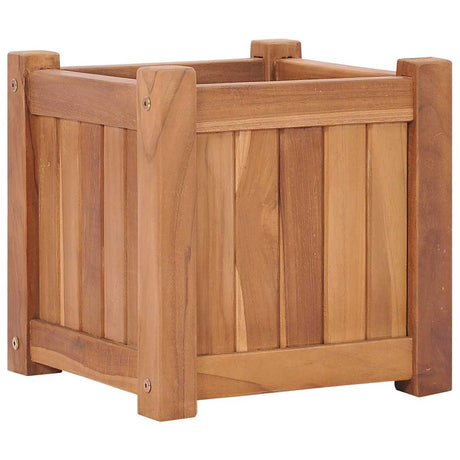 Vidaxl plantenbak verhoogd 30x30x30 cm massief teakhout