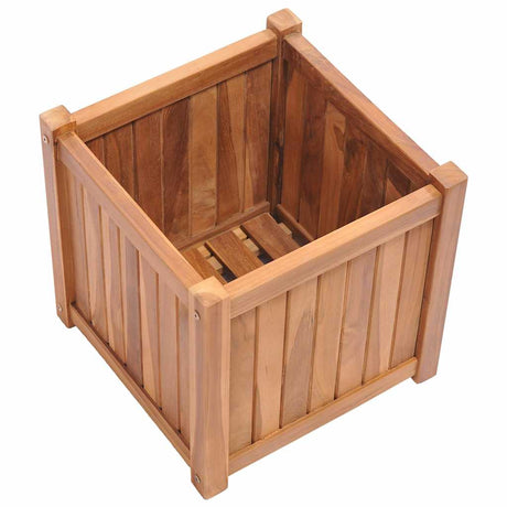 VidaXL Pflanzgefäß erhöht 40x40x40 cm aus massivem Teakholz